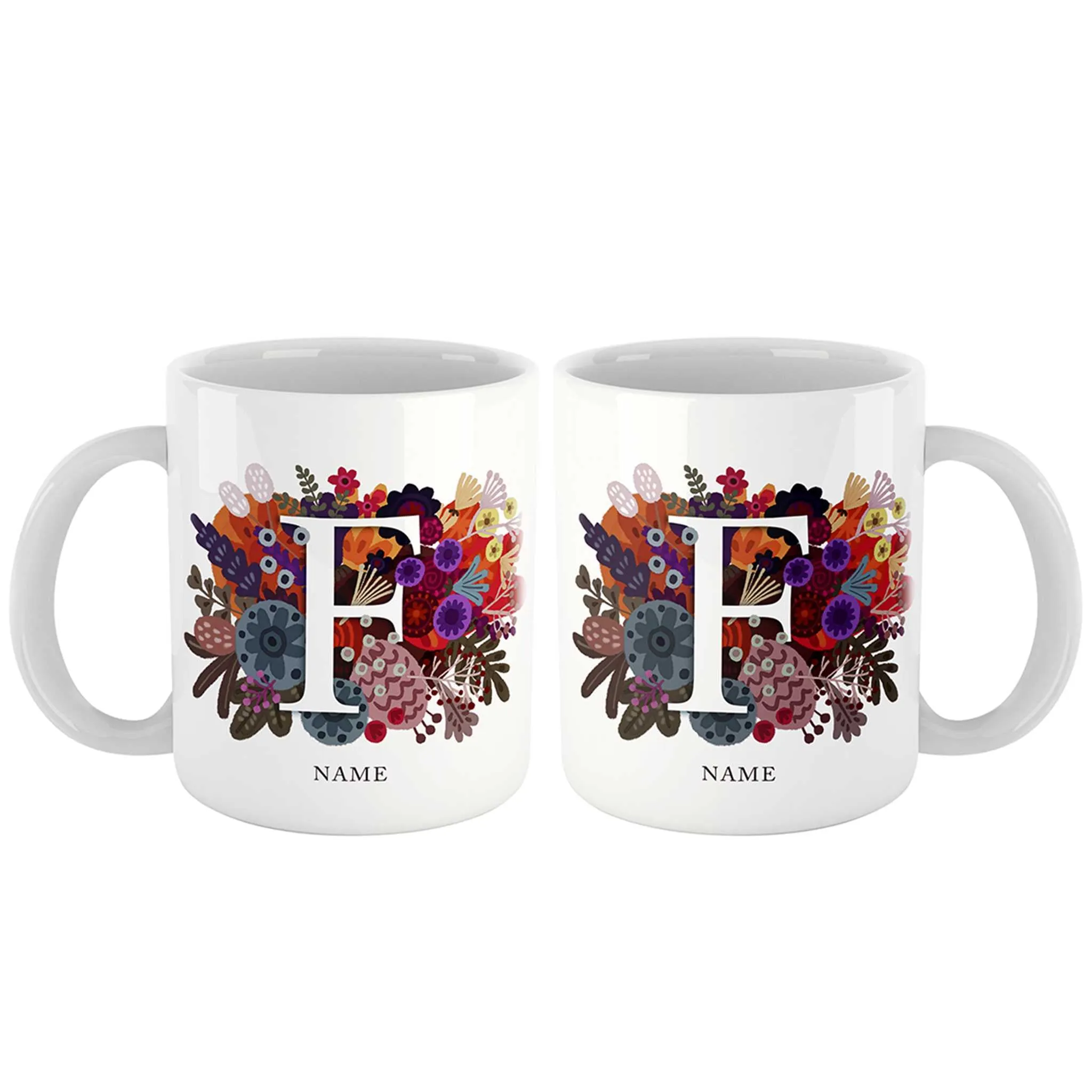 Burst of Colors Couple Personalized Mug