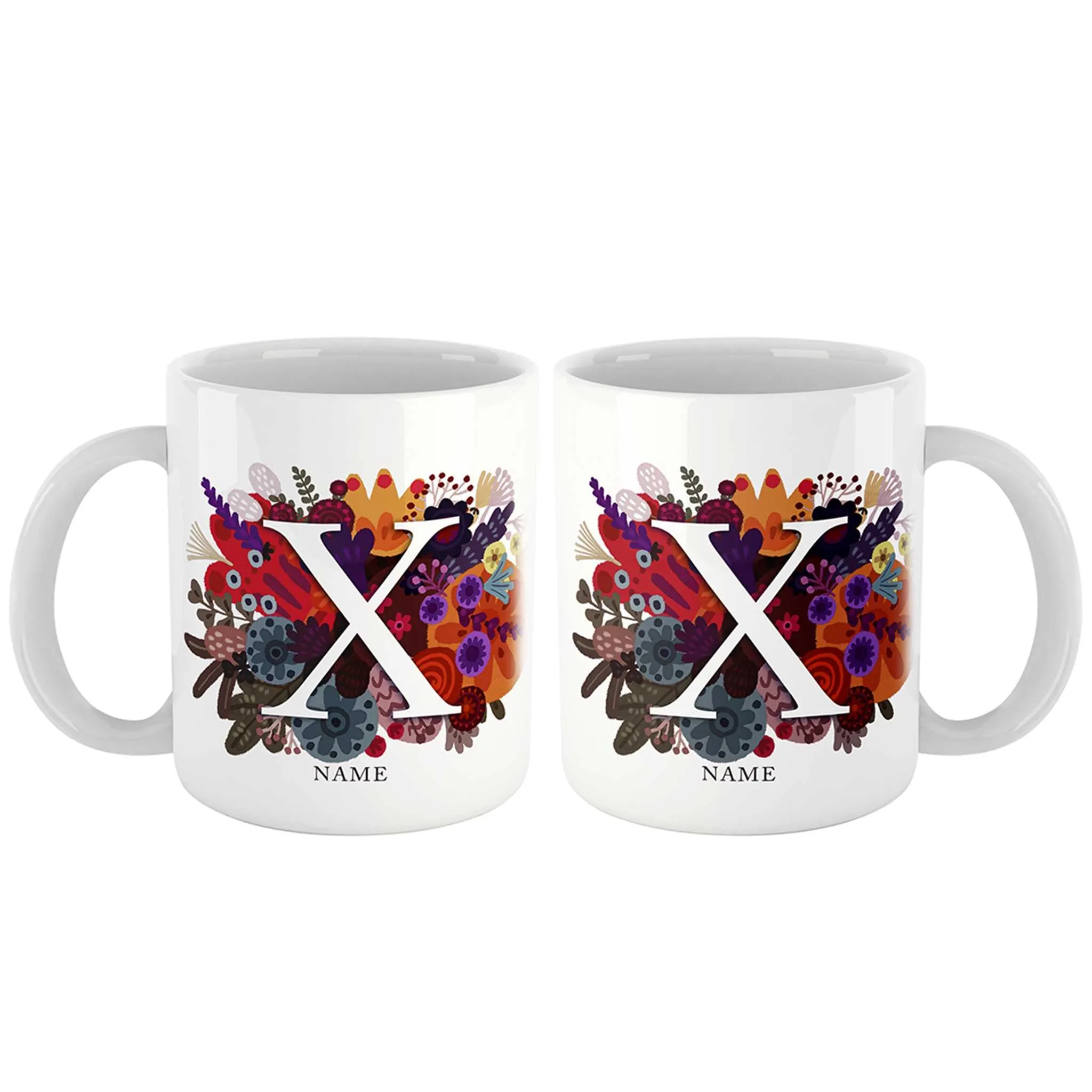 Burst of Colors Couple Personalized Mug