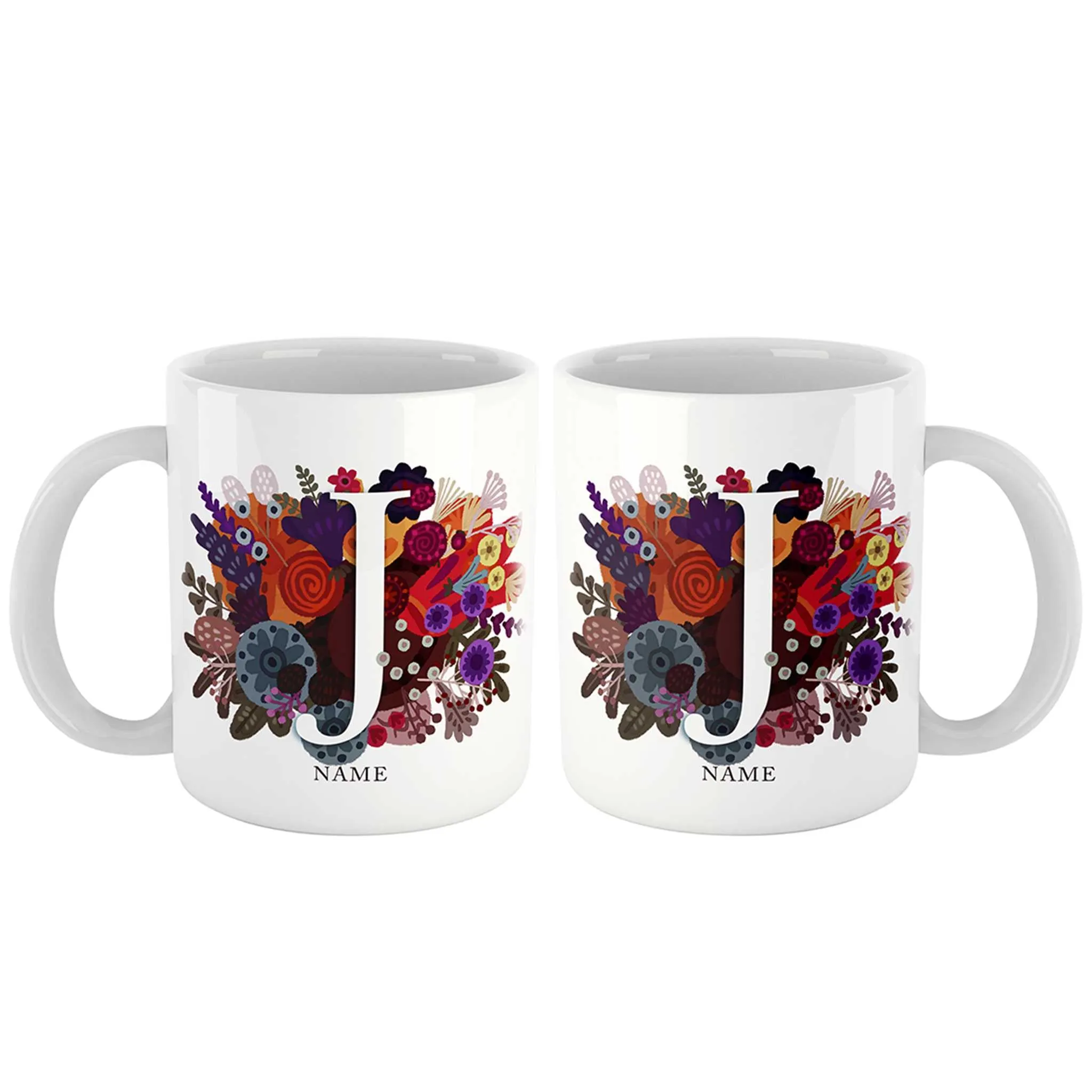 Burst of Colors Couple Personalized Mug