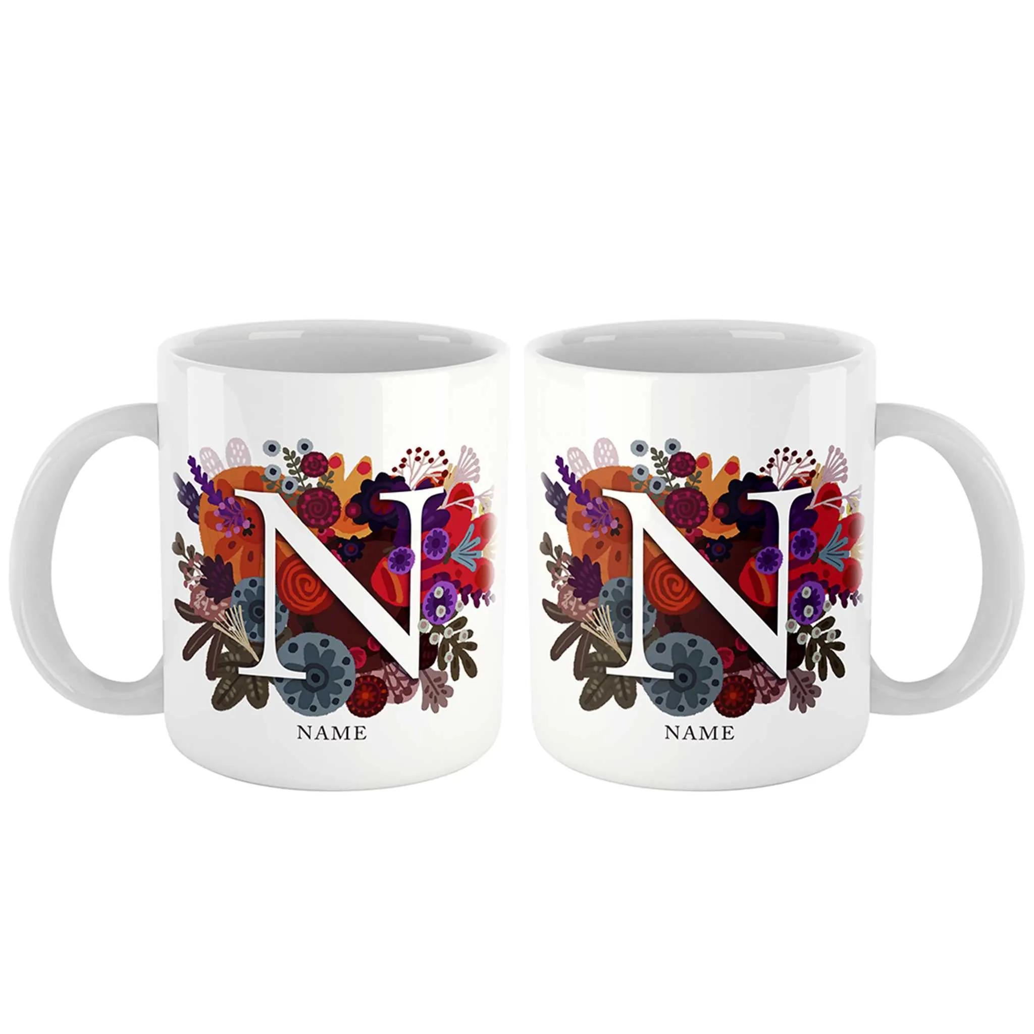 Burst of Colors Couple Personalized Mug