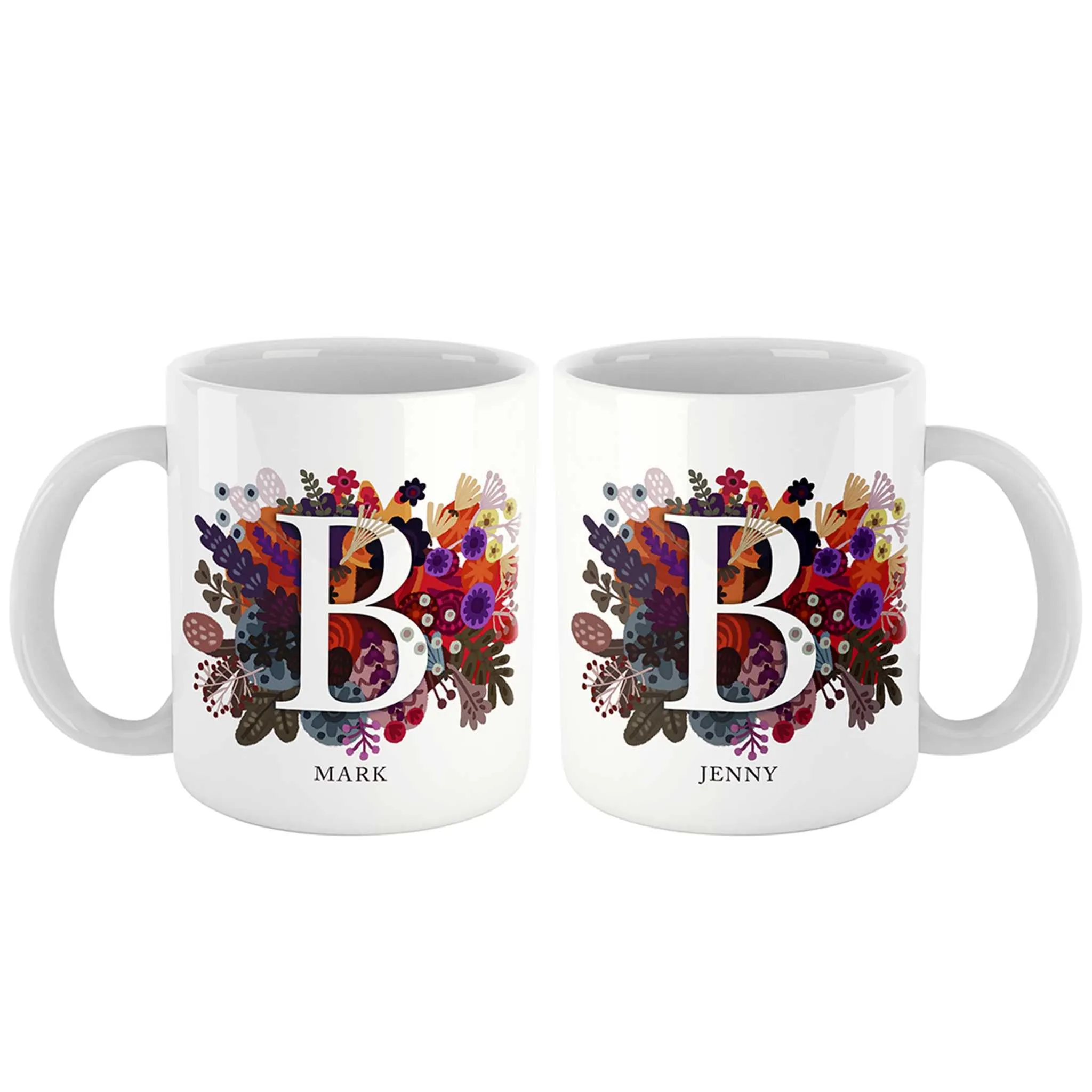 Burst of Colors Couple Personalized Mug