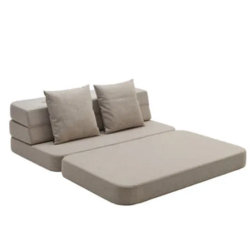 by KlipKlap KK 3 Fold Sofa 36x120x70cm - Beige W. Sand