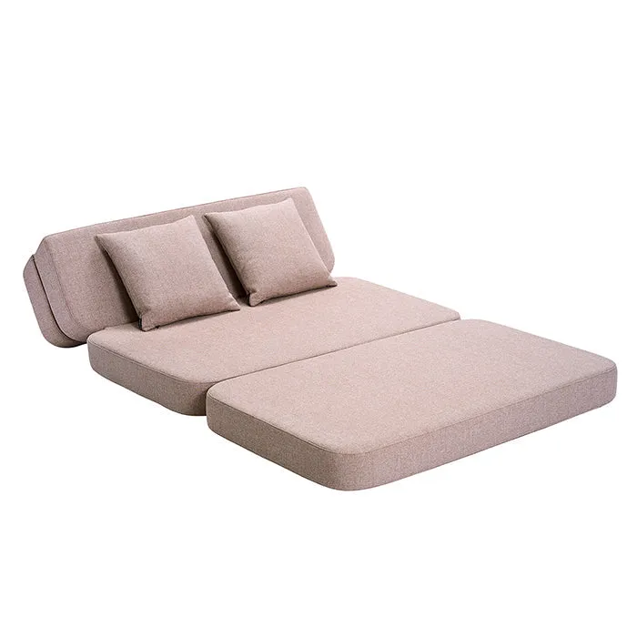 by KlipKlap KK 3 Fold Sofa 36x120x70cm - Soft Rose W. Rose