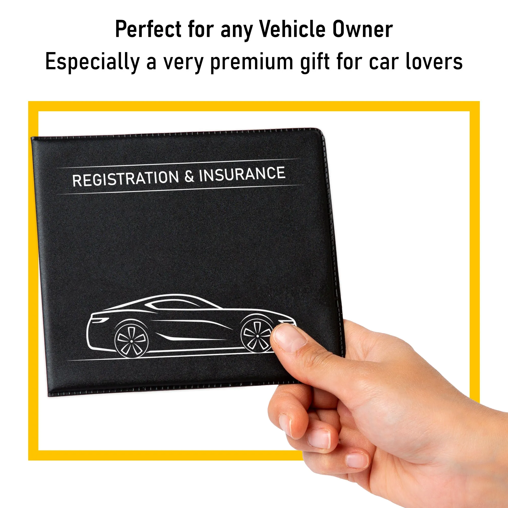 Car Registration and Insurance Holder, Car Document Holder, Vehicle Registration and Insurance Card Holder, Wallet for Auto, Trailer, Motorcycle, Truck, Vehicle Paperwork Organizer (2 Pack)