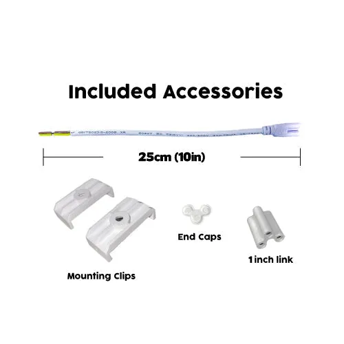 CASE QUANTITY SALE! (25 UNITS) Linkable LED T8 8ft 72w 10,944 Lumen Clear Lens (NO RF) V-Series w/Mounting Hardware