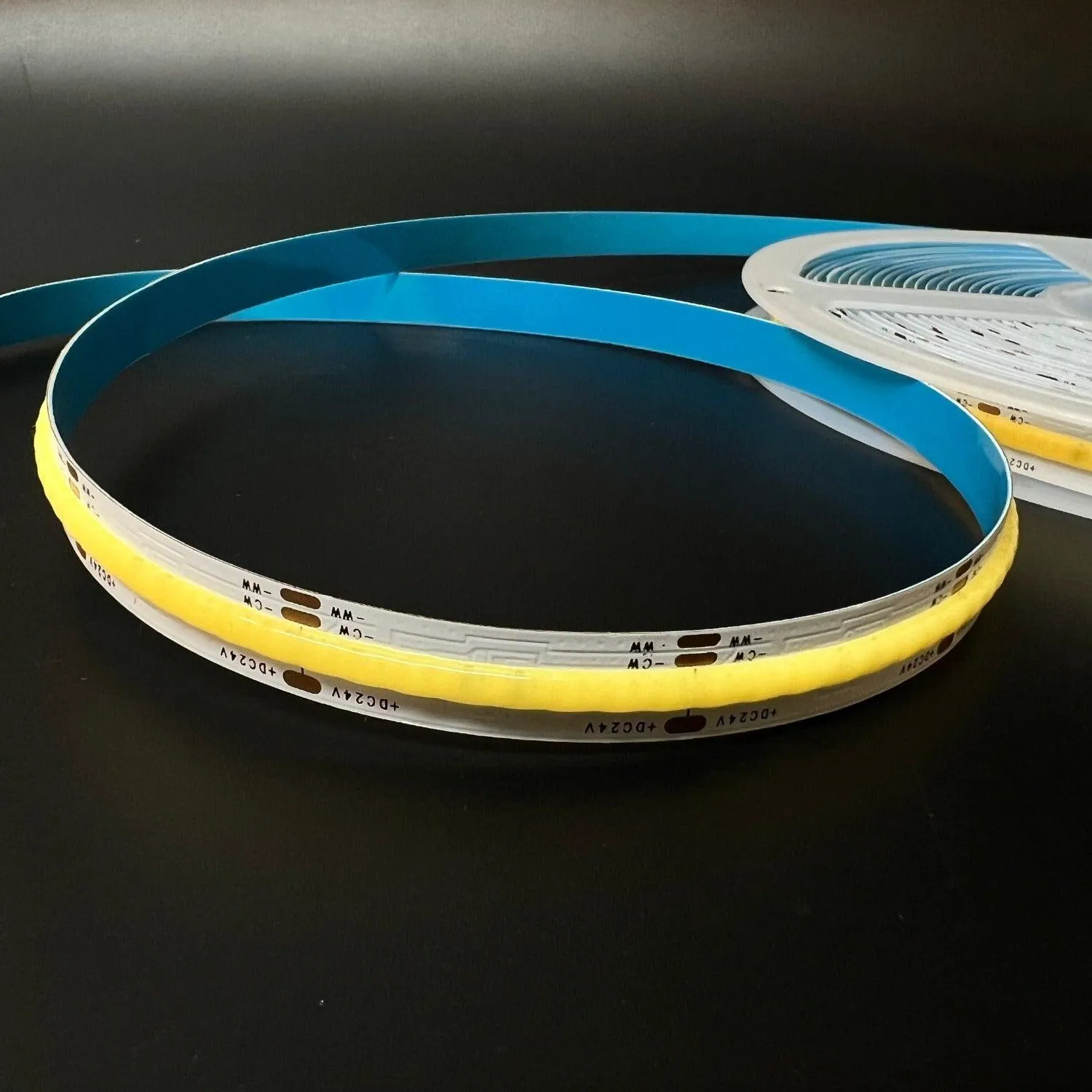 CCT Seamless COB LED Strip 24V 780 LEDs/m IP20 Waterproof WW CW 10 Metre Kit