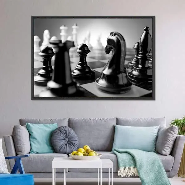 Chess Board Canvas Wall Art