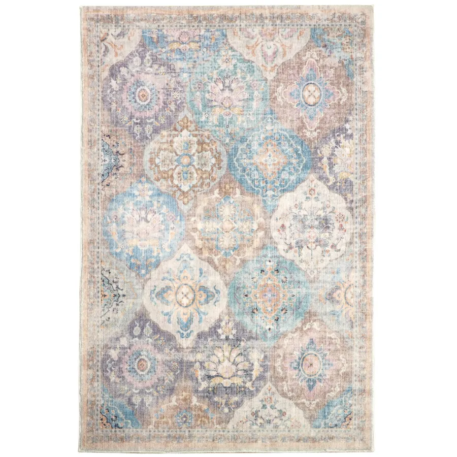 Chighu Multicolour Distressed Machine Washable Extra-Large Rug