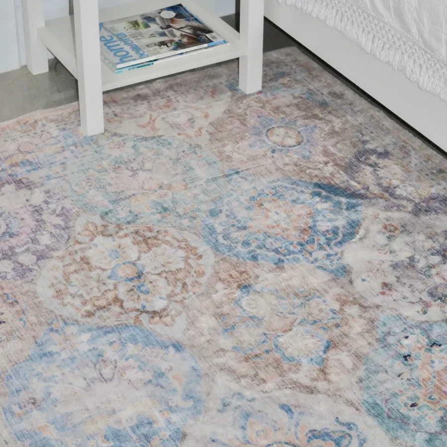 Chighu Multicolour Distressed Machine Washable Large Rug