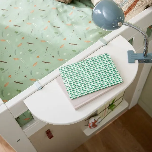 Clip-on table for bed