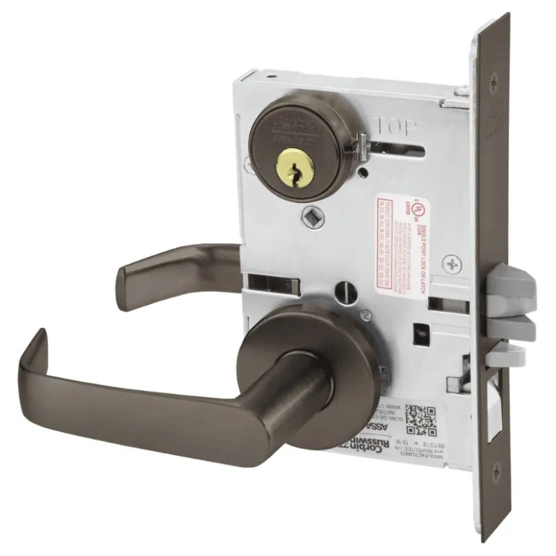 Corbin Russwin ML2051-NSA Entrance or Office Mortise Lock, Newport Lever, A Rose