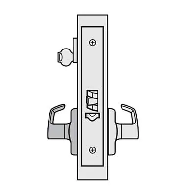 Corbin Russwin ML2057-LWM Storeroom or Closet Mortise Lock, Lustra Lever, Escutcheon Plate