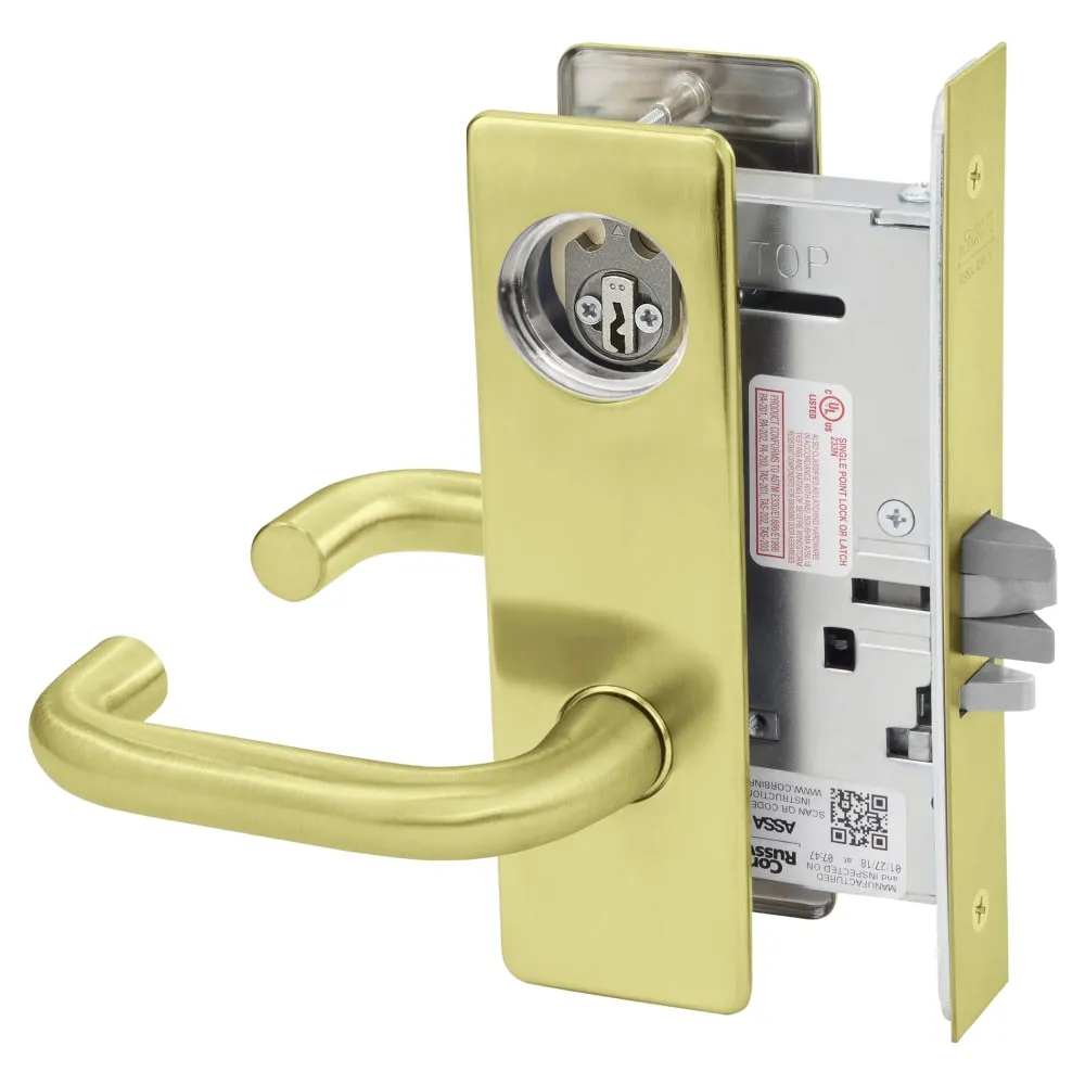 Corbin Russwin ML2057-LWM Storeroom or Closet Mortise Lock, Lustra Lever, Escutcheon Plate