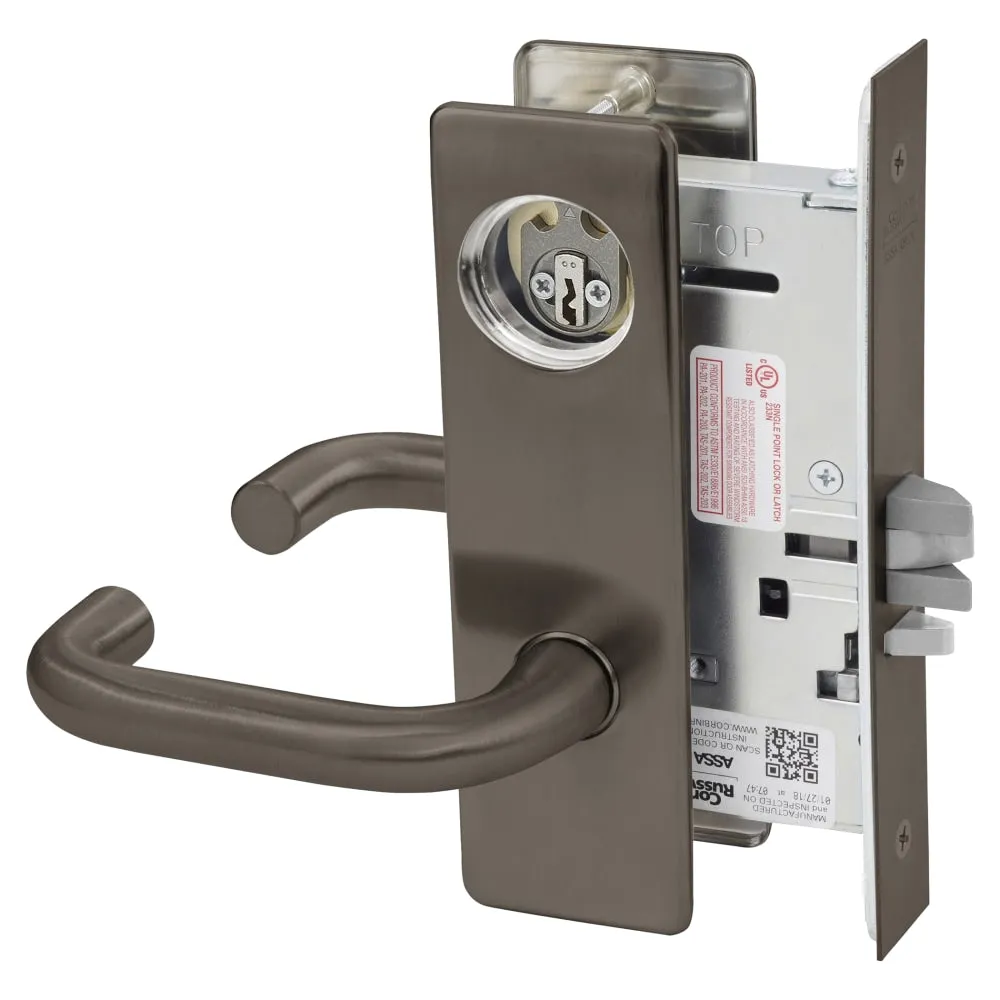 Corbin Russwin ML2057-LWM Storeroom or Closet Mortise Lock, Lustra Lever, Escutcheon Plate