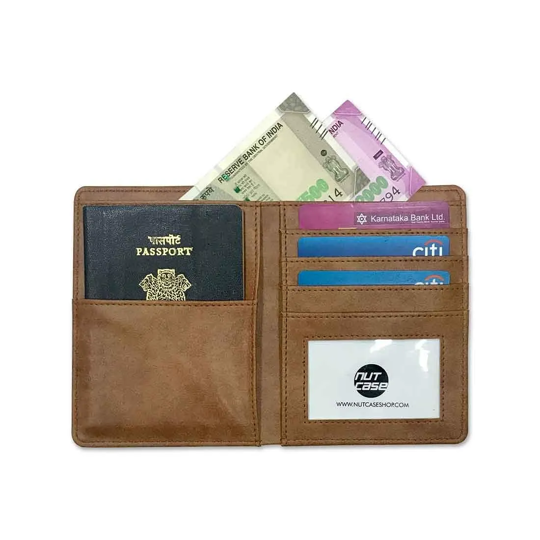 Couple Passport Cover Holder Leather Travel Wallet Case Designer Passport Cover - Multicolor Airplane