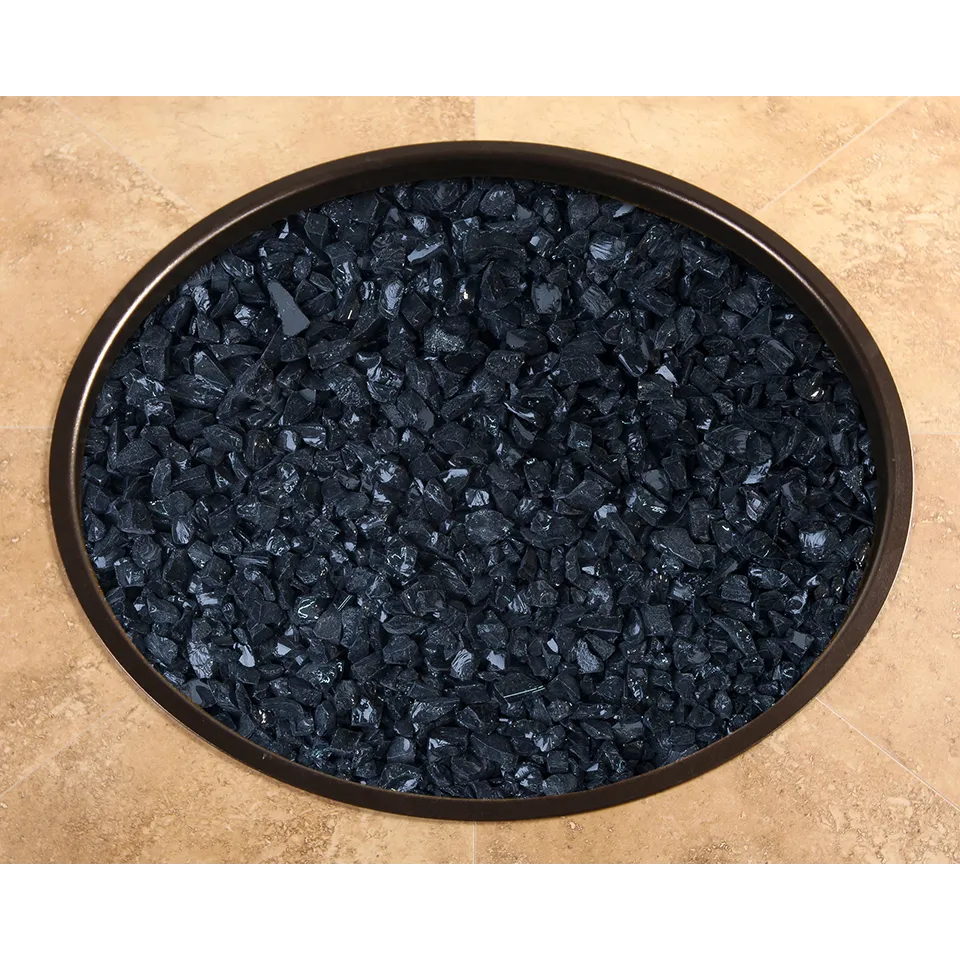 CRUSHED BLACK GLASS FIRE MEDIA