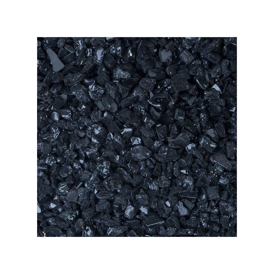 CRUSHED BLACK GLASS FIRE MEDIA