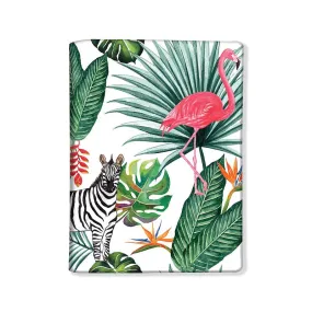 Designer Passport Cover - Flamingo and Zebra