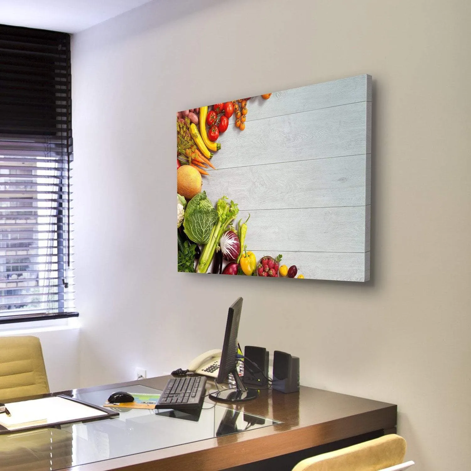 Different Vegetables And Fruits Canvas Wall Art