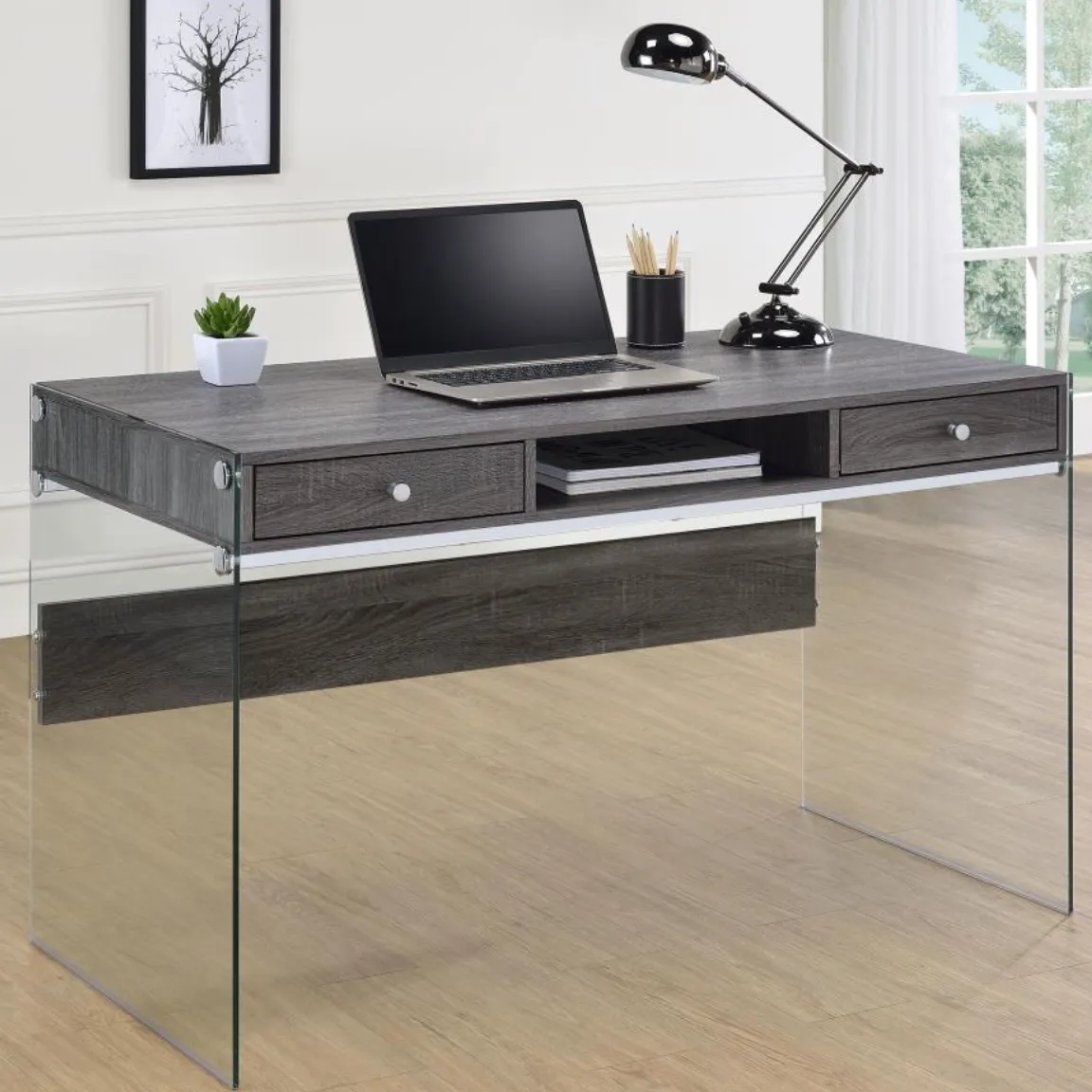 Dobrev 2-Drawer Writing Desk