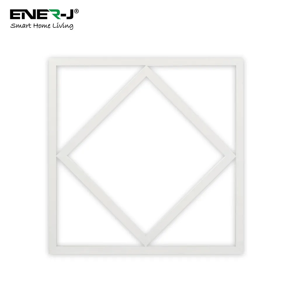 Double Square borderline Panel Light, 595x595, 40W 4000 lm, White (6000K) light in outside and blue light in inside