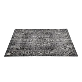 DRUMnBASE Vintage Persian Style Drum Rug 6 ft x 5.25 ft Grey