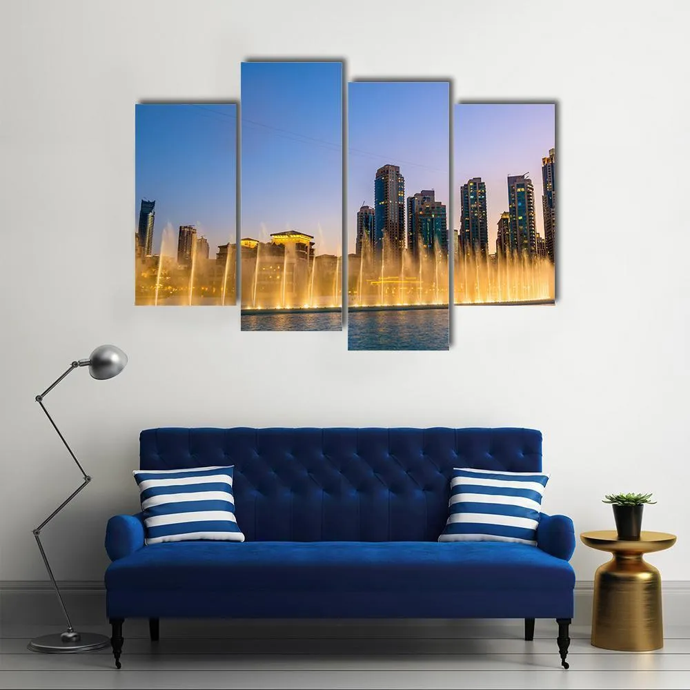 Dubai Fountain Canvas Wall Art