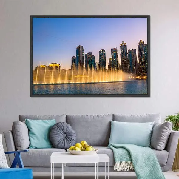 Dubai Fountain Canvas Wall Art