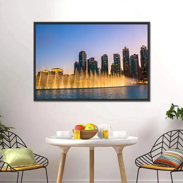 Dubai Fountain Canvas Wall Art