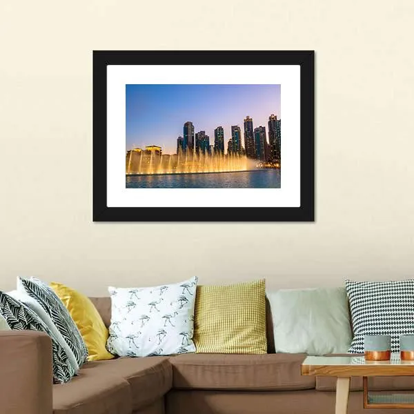 Dubai Fountain Canvas Wall Art