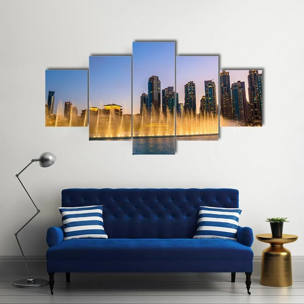 Dubai Fountain Canvas Wall Art