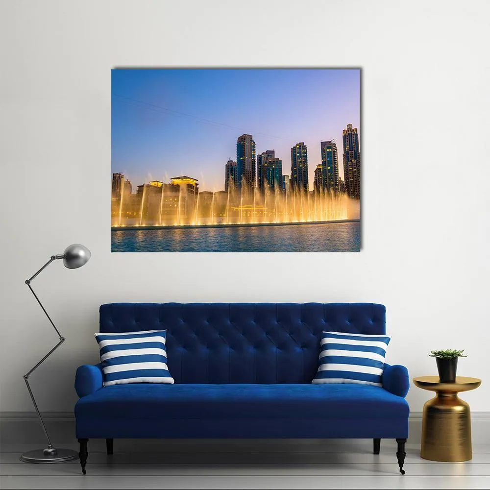 Dubai Fountain Canvas Wall Art