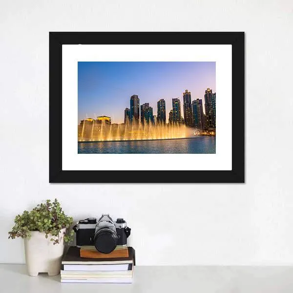 Dubai Fountain Canvas Wall Art