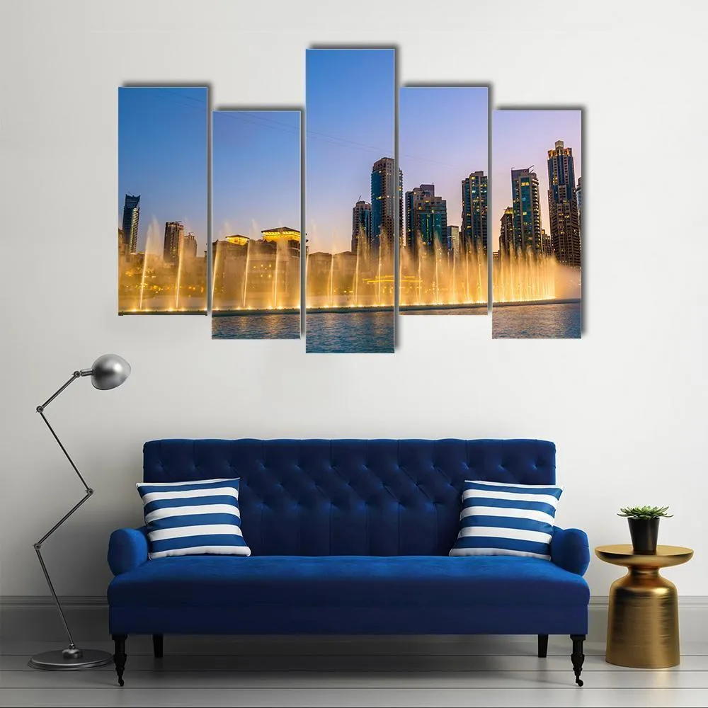 Dubai Fountain Canvas Wall Art