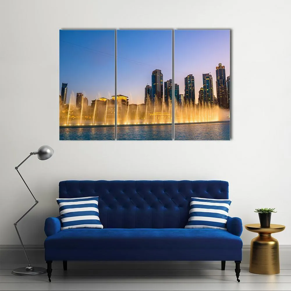 Dubai Fountain Canvas Wall Art