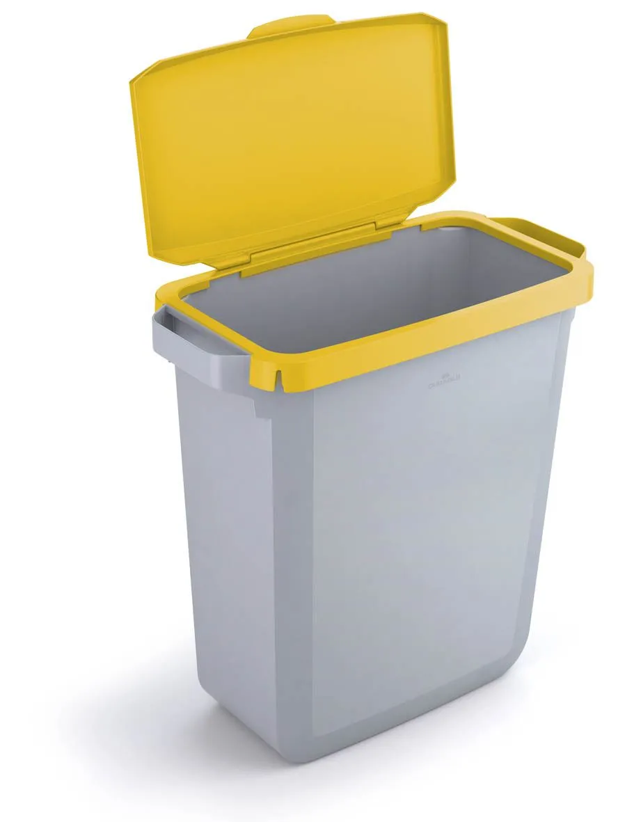 Durable DURABIN 60L Hinged Bin Lid | Strong and Food & Freezer Safe | Yellow