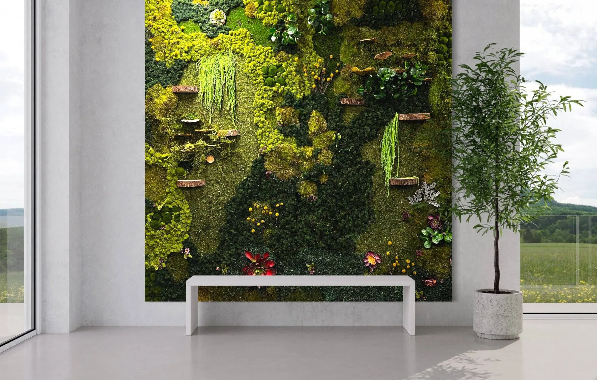 Ecosystem Moss Art Panels