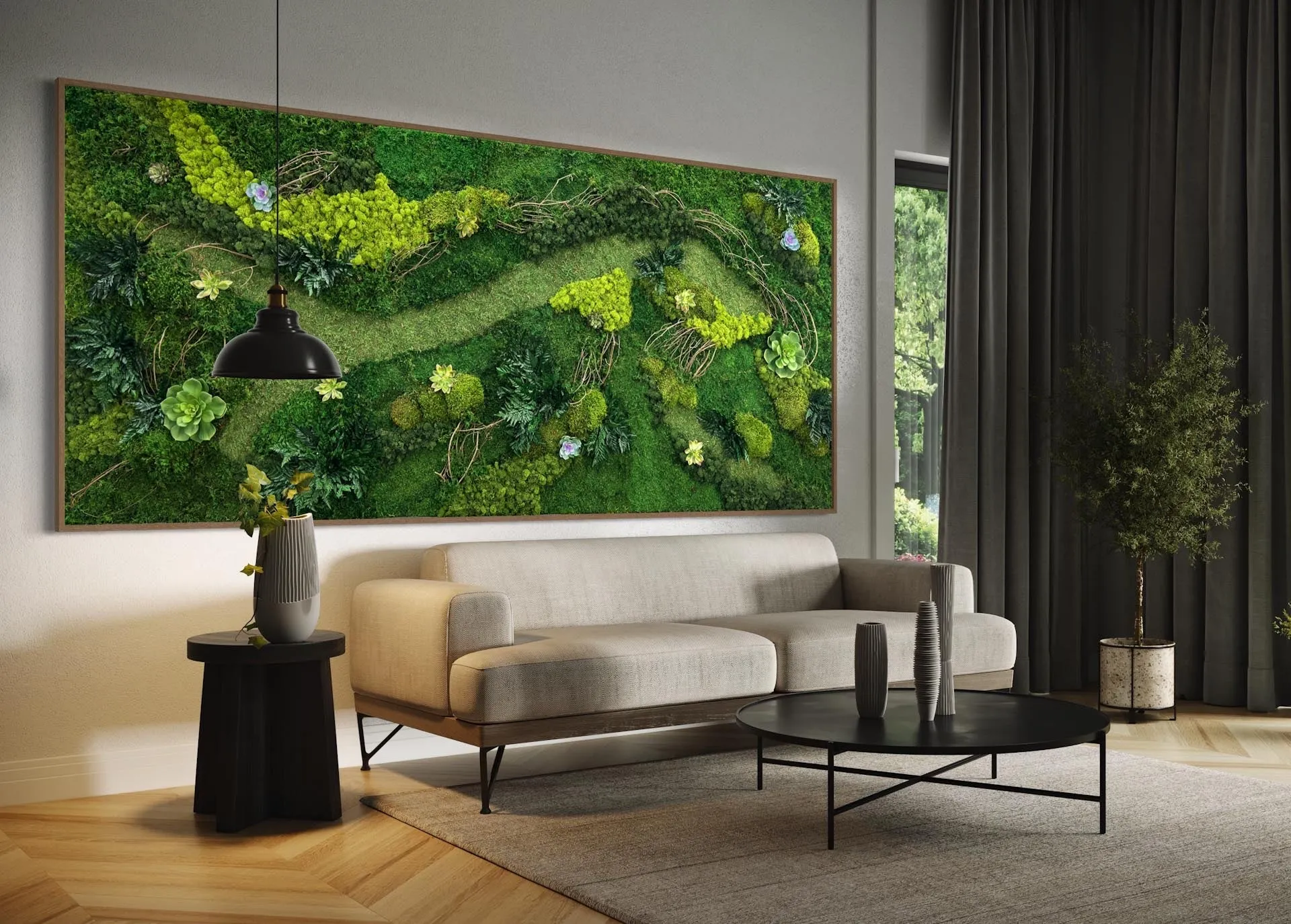 Ecosystem Moss Art Panels