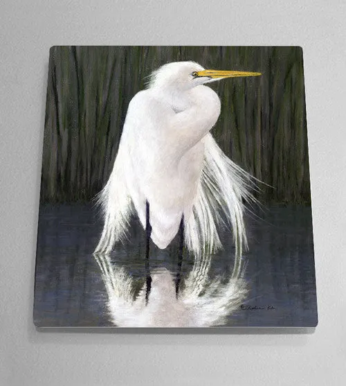 Egret Aluminum Wall Art