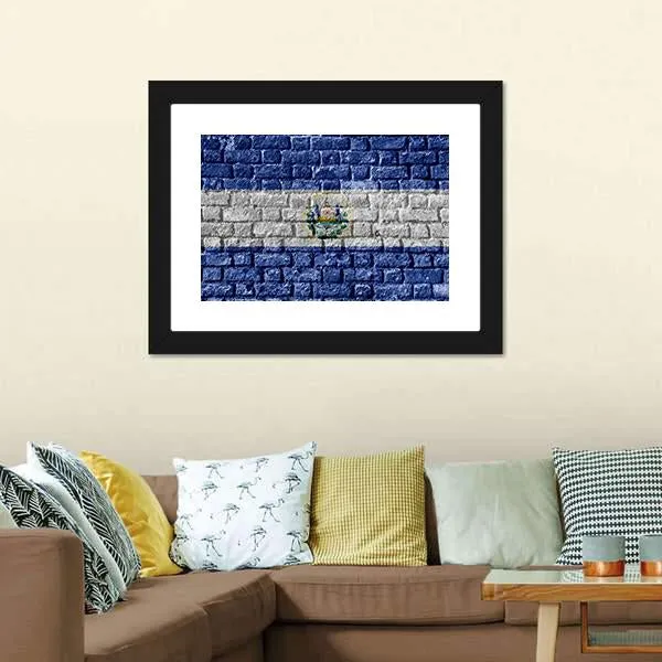 El Salvador Flag Canvas Wall Art