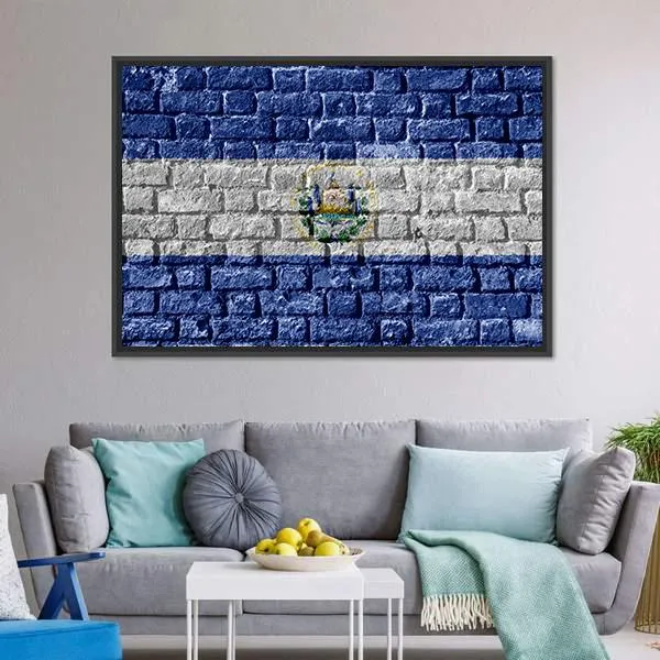 El Salvador Flag Canvas Wall Art