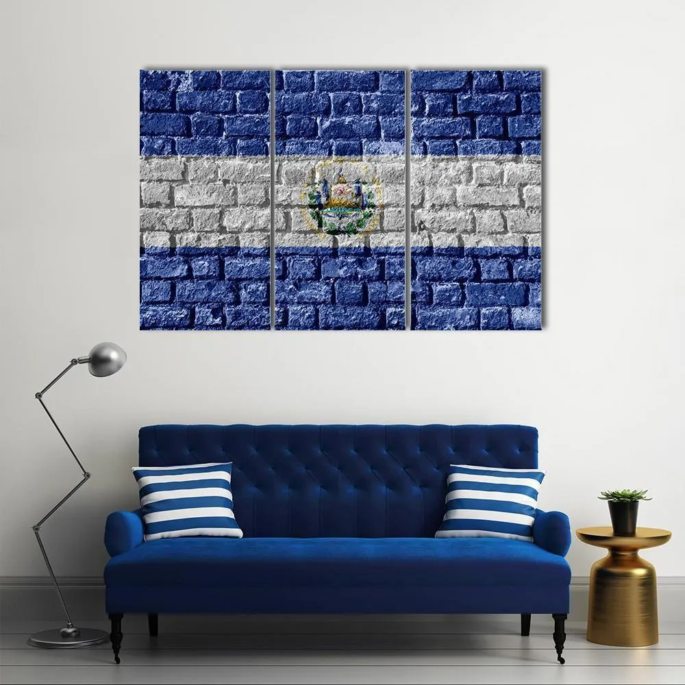 El Salvador Flag Canvas Wall Art