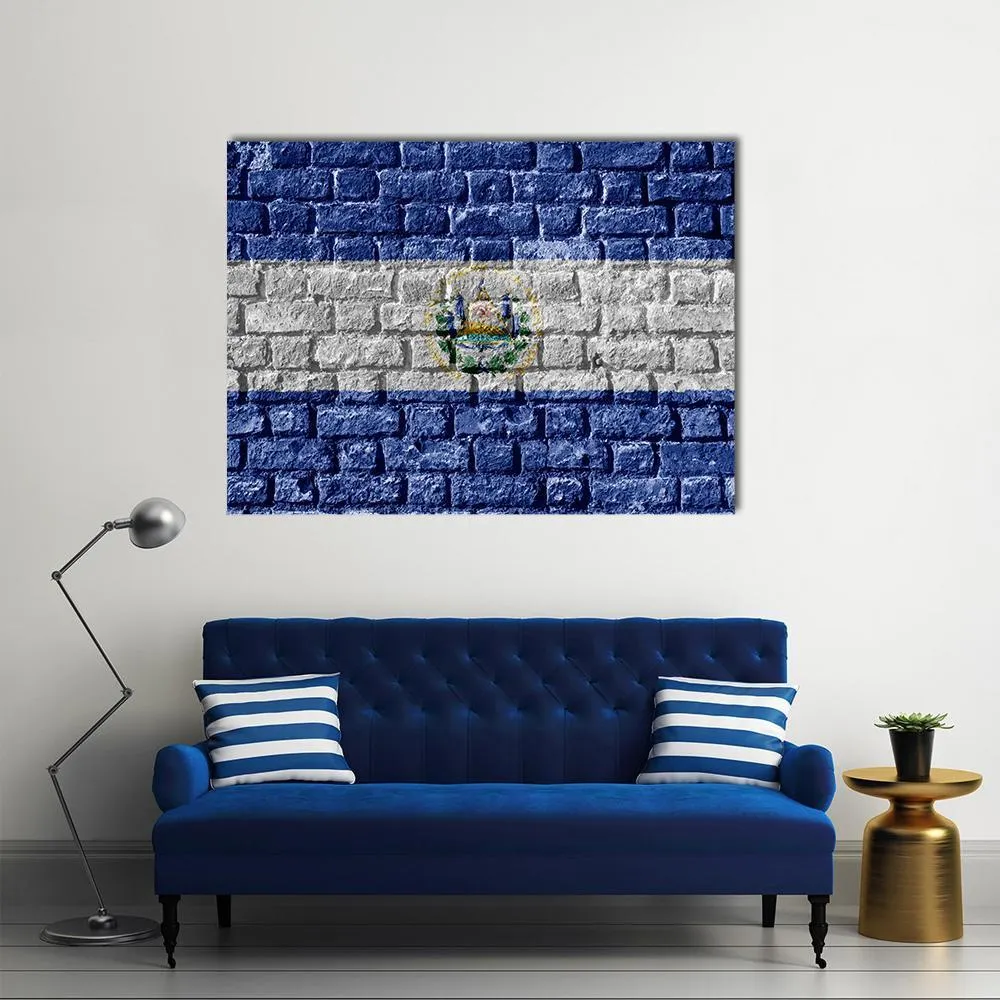 El Salvador Flag Canvas Wall Art