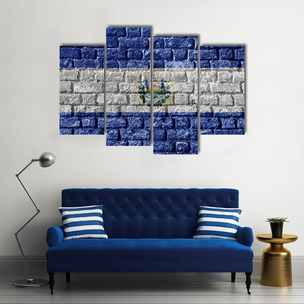 El Salvador Flag Canvas Wall Art