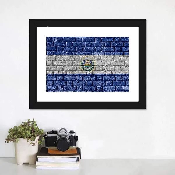 El Salvador Flag Canvas Wall Art