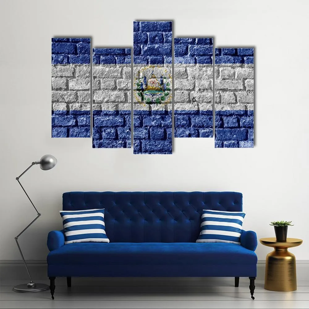 El Salvador Flag Canvas Wall Art