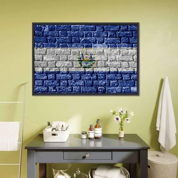 El Salvador Flag Canvas Wall Art