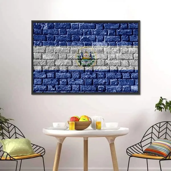 El Salvador Flag Canvas Wall Art