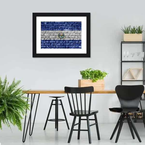 El Salvador Flag Canvas Wall Art