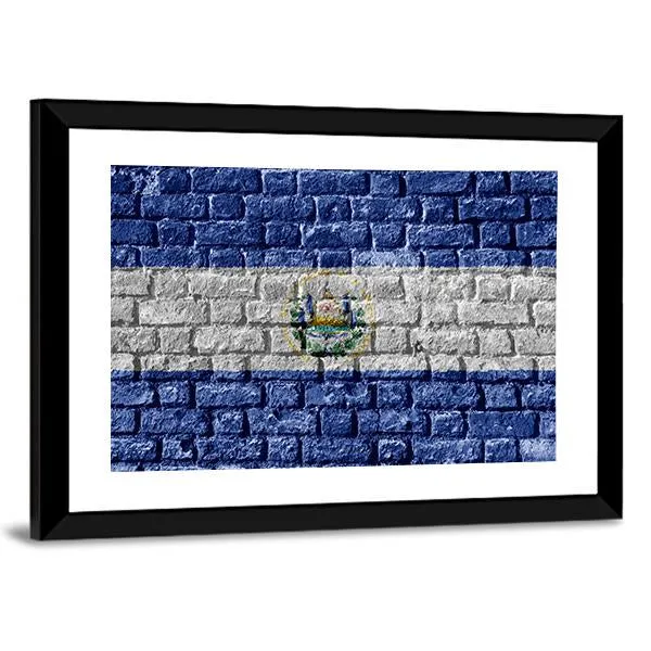 El Salvador Flag Canvas Wall Art